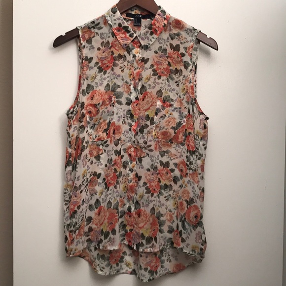 forever 21 sleeveless blouse